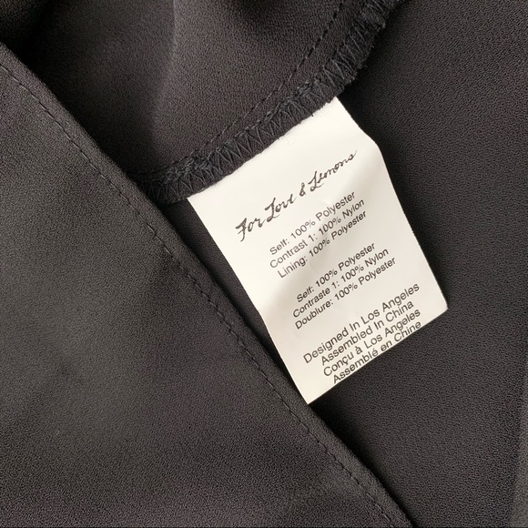 For Love & Lemons Modern Love Deep V-neck Mini Dress Black Size Small - Picture 10 of 16